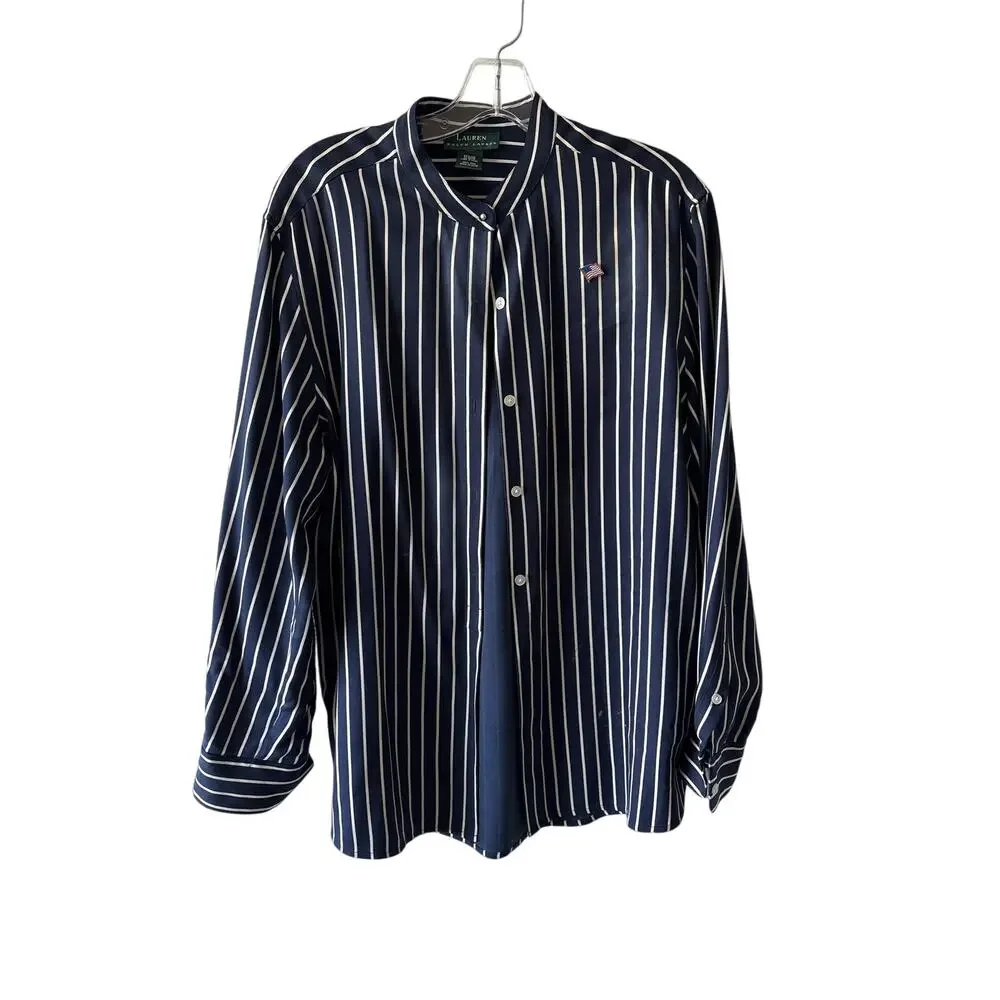 Vintage Lauren Ralph Lauren Silk Pinstripe Matching Set Size 10